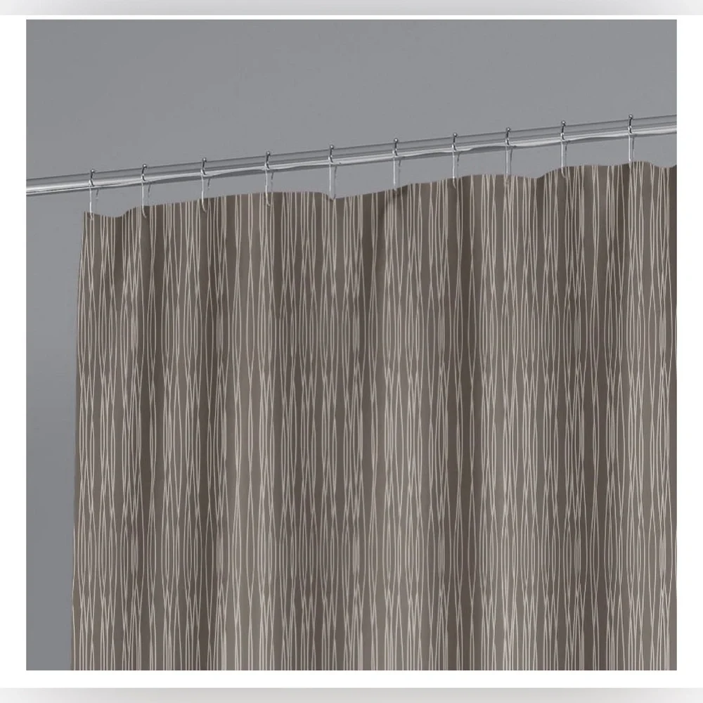 Mainstays Neutral Twist Printed Fabric 72” x 72” Shower Curtain